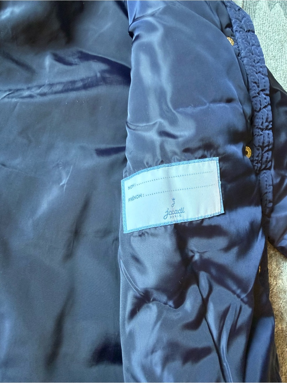 Jacadi Navy Puffer Jacket for Kids - Picture 4 of 4